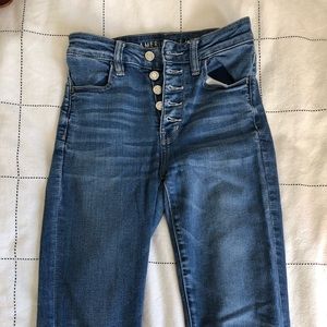 American Eagle button jeans